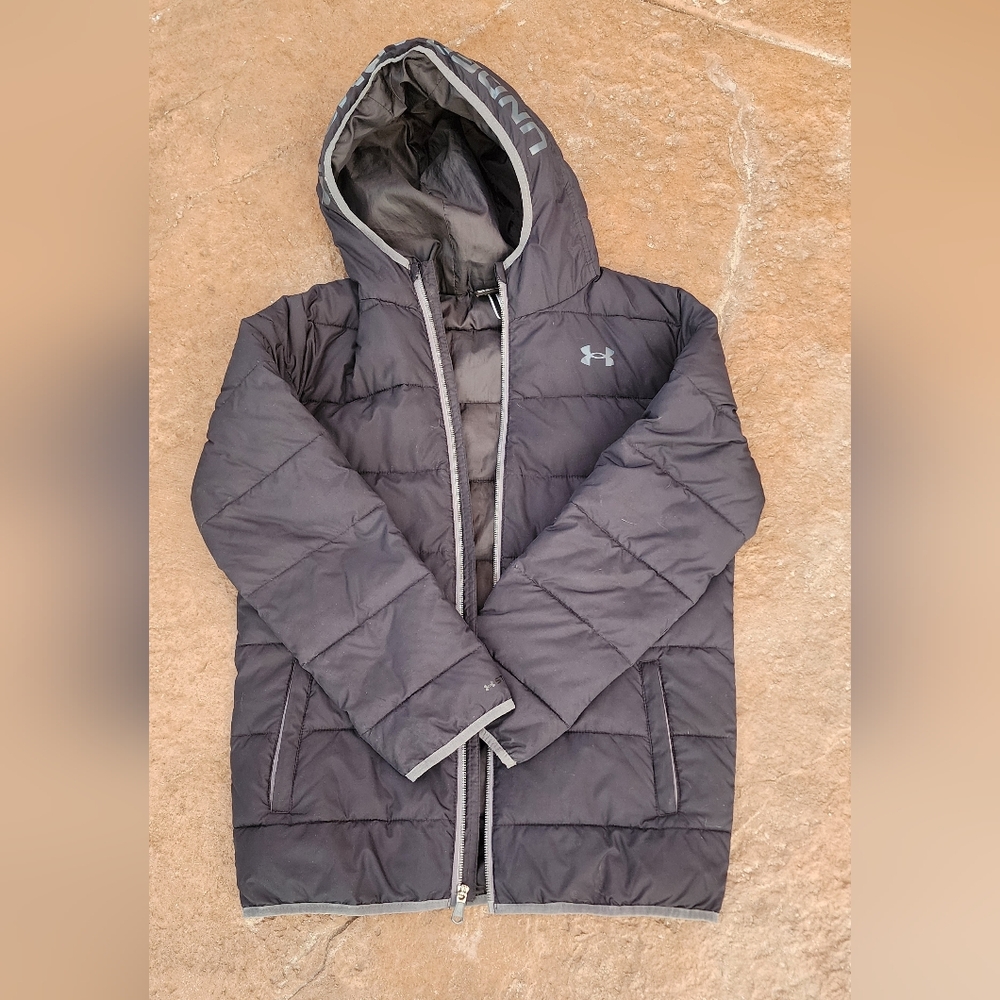 Under Armour Black Hooded Puffer Jacket